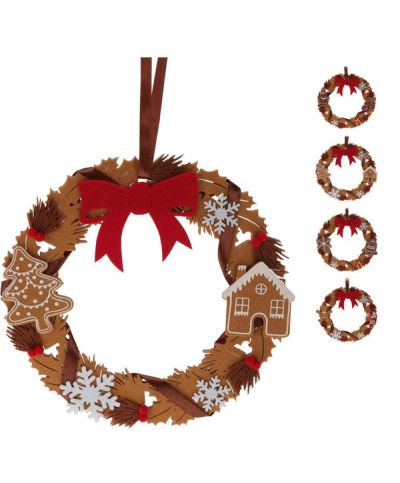 Weihnachtsanhängerfilzkrone24Cm - Sortiert