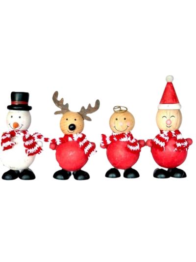 Weihnachtsdeko Aus Holz Themenbezogene Figur 13Cm - Sortiert