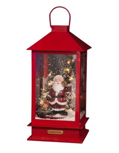 Lanterne Lumineuse Avec Le Père Noël 38Cm