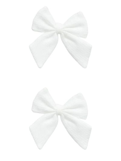 Deco Natalizia Fiocco Bianco 2 Pezzi 13X14Cm