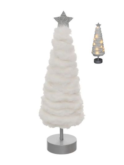 Deco Natalizia Albero Morbido Con Luci Led 11X38Cm
