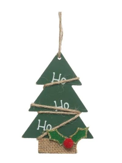 Weihnachts-Anhänger Holzbaum 7X10Cm