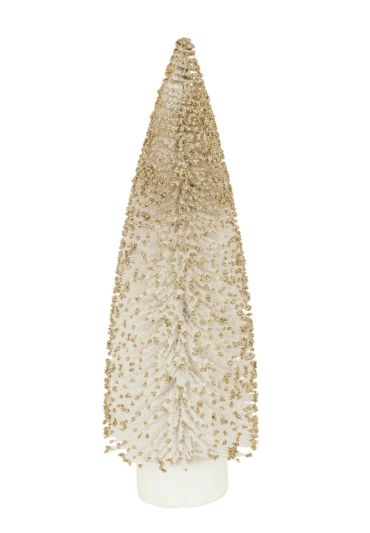 Accessoire Pour Village De Noël Arbre De Noël Doré 30Cm