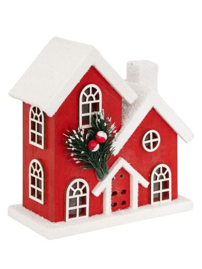 Deco Natalizia Casetta Con Luci 15X16Cm