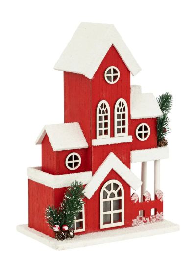 Deco Natalizia Casetta Con Luci 23X34,5Cm