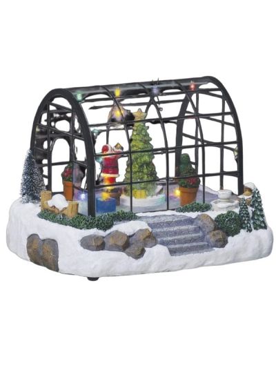 Village De Noël Serre Du Père Noël 22X18X16Cm