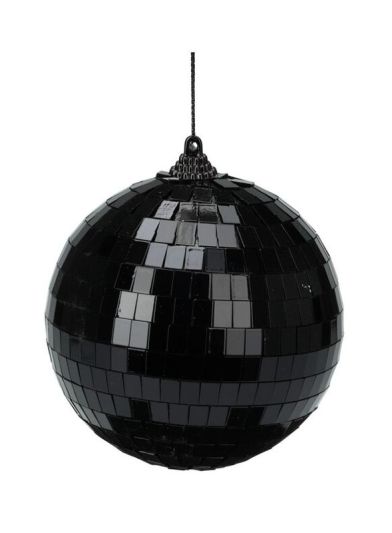 Weihnachtskugel Disco Schwarz 6Cm 