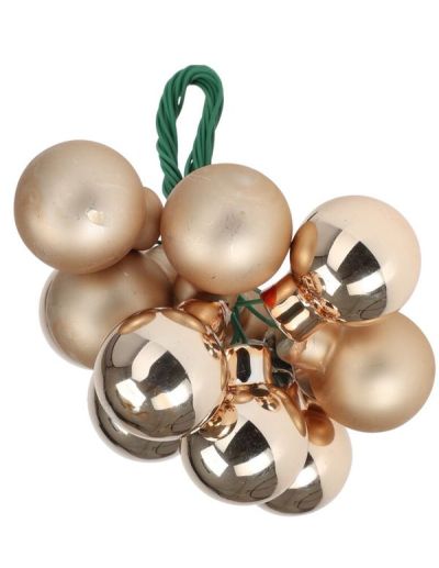 Mini-Weihnachtskugeln Aus Glas Gold 2Cm 