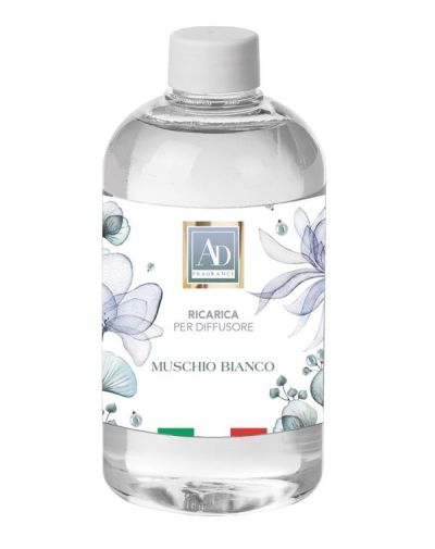  Ricarica Per Diffusore Con Bastoncini Muschio Bianco 250Ml