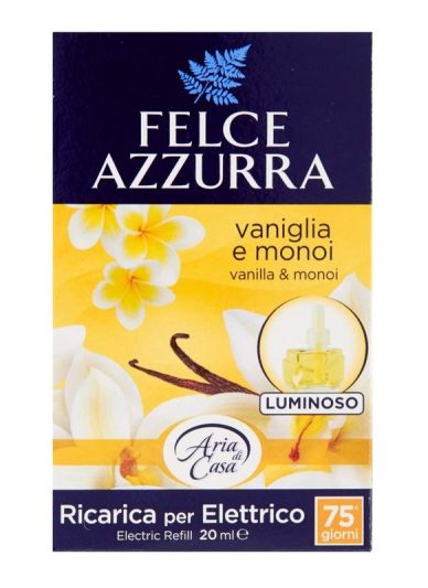 FELCE AZZURRA Recharge Pour Diffuseur Électrique Vanille Et Monoï 20Ml