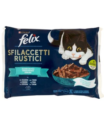 FELIX Filets Rustiques Thon Et Saumon 4X80G