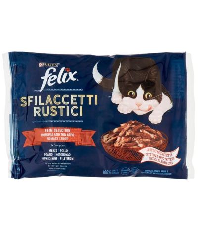 FELIX Filets Rustiques Bœuf Et Poulet 4X80G