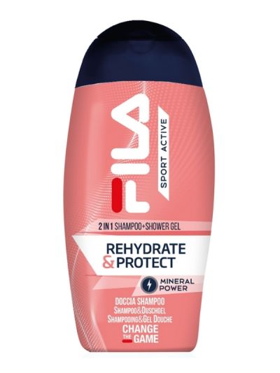 FILA Sport Active 2 In 1 Shampoo&Shower Gel Rehydrate&Protect 250Ml