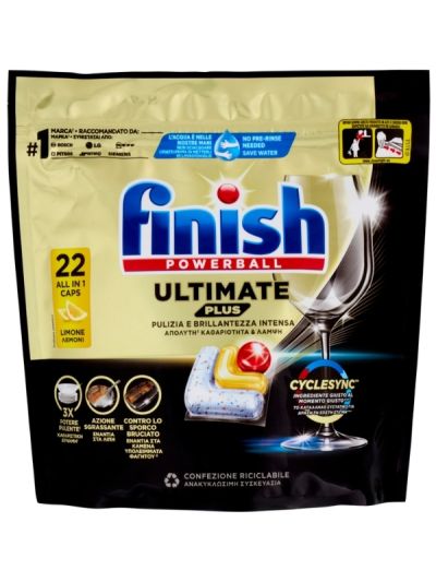 FINISH TABS Ultimate Plus Citron 22 Lavages 