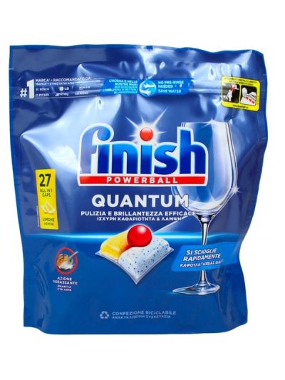 FINISH TABS Quantum All In One Lemon 27 Lavages 