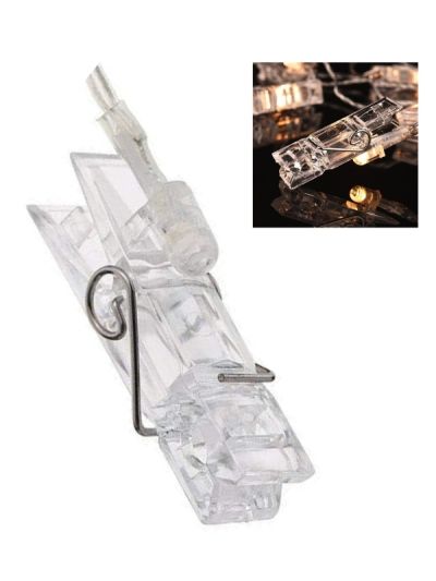  Led-Girlande Mit 12 Fotoclip 195Cm - Sortiert