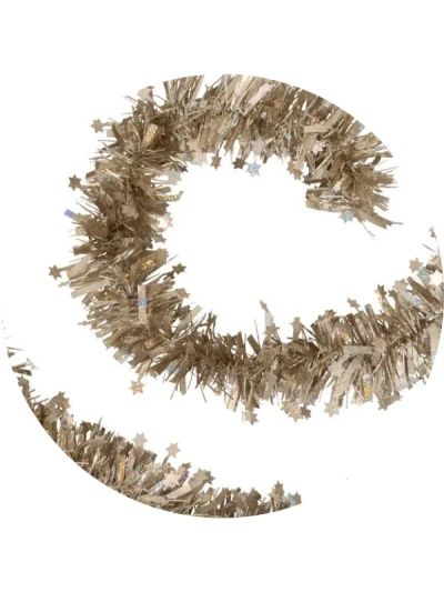 Ghirlanda Di Natale Oro Con Le Stelle 100Cm