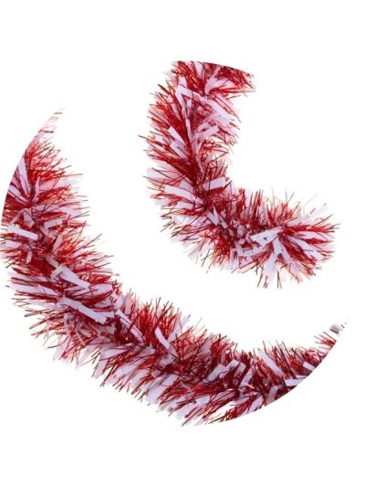 Guirlande De Noël Blanc Et Rouge 200Cm