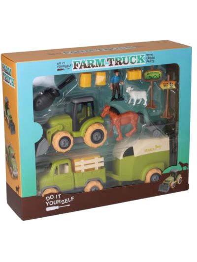Jeu D'Enfant Ferme Avec Tracteur - Assortis