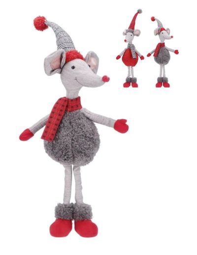 Weihnachts-Stoffmaus 24X20X85Cm - Sortiert