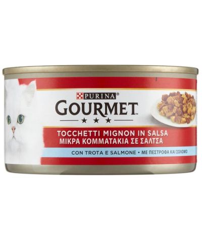 GOURMET Aliments Humides Truite Et Saumon 195G