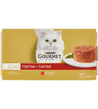 GOURMET Gold Petits Gâteaux Bœuf Et Poulet 4X85G