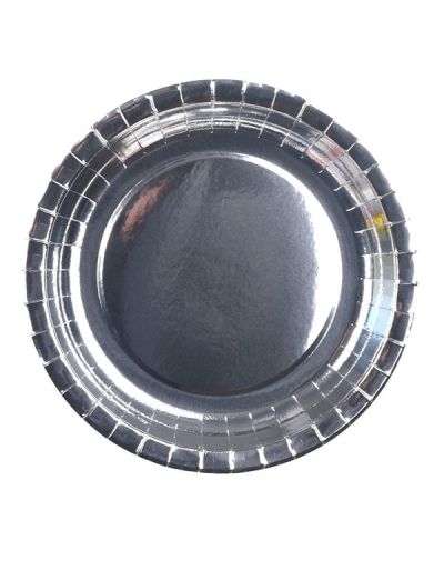 Artikel Party Silber Kleiner Teller 18Cm