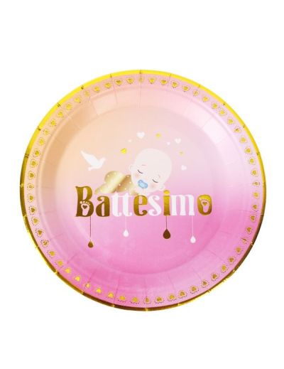 Article Party Baptême  Petite Assiette 18Cm