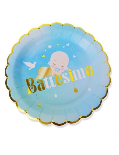 Article Party Baptême  Grande Assiette 23Cm