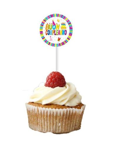 Articolo Party Multicolor Buon Compleanno Deco Torta 