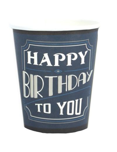 Articolo Party Vintage Buon Compleanno Bicchiere 9Cm