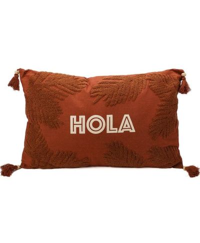 Coussin En Tissu Brodé Deco Alicante Cannelle 38X58Cm