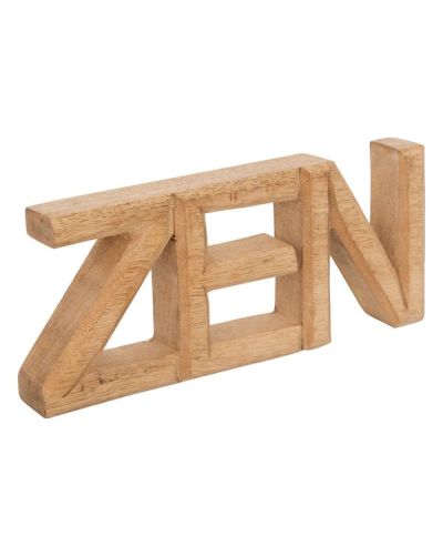 Deco Scritta Zen In Legno 23Cm