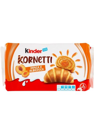 KINDER Kornetti Pesca E Albicocca 6X42G