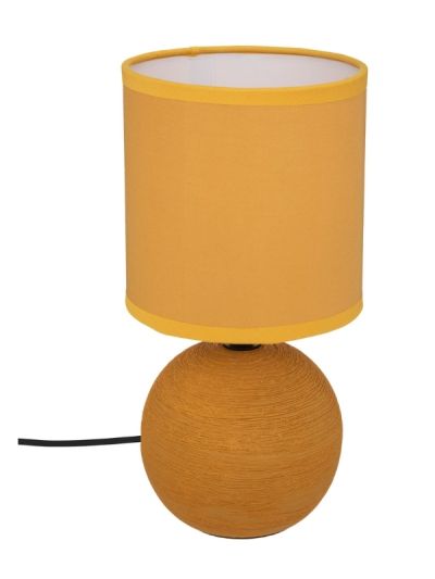 Lampada Déco Sferica Timéo In Ceramica Ocra 25Cm