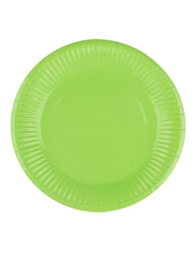 Piatti Di Carta Monocolore Verde 18Cm - 20 Pezzi