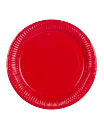 Piatti Di Carta Monocolore Rosso 18Cm - 20 Pezzi
