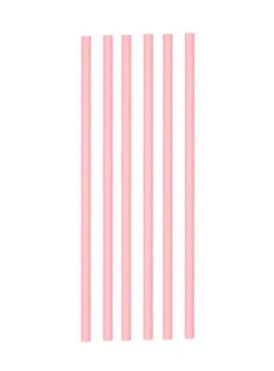 Pailles En Papier Unicolore Rose - 25 Pièces