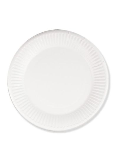 Piatti Di Carta Monocolore Bianco 18Cm - 20 Pezzi