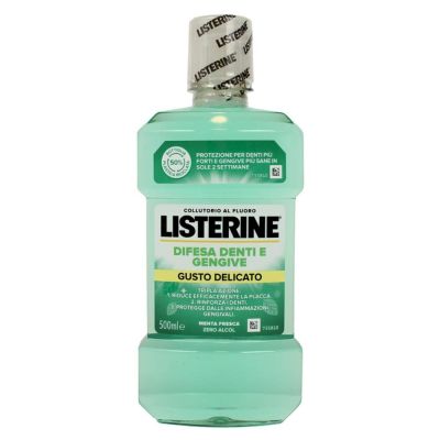 Bain de bouche Listerine Défense dents et gencives Menthe fraîche 500 ml