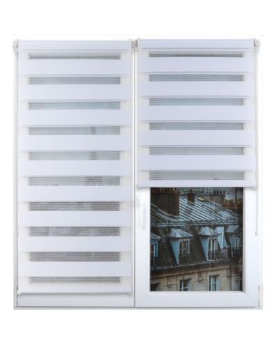 Store À Enrouleur Jour/Nuit Blanc 45X180Cm