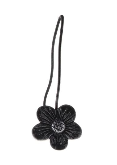 Accessoire Pour Tringle À Rideaux Valentine Noir Et Argent 1 Pièce