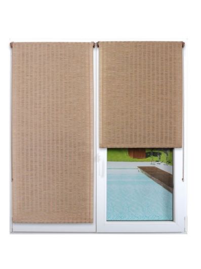 Store À Enrouleur Effet Semi-Filtrant En Bambou Naturel 45X180Cm