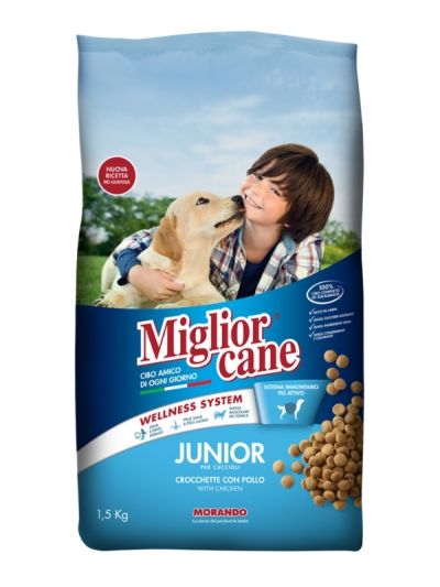 MIGLIOR CANE Wellness System Croquettes Junior Poulet 1.5Kg