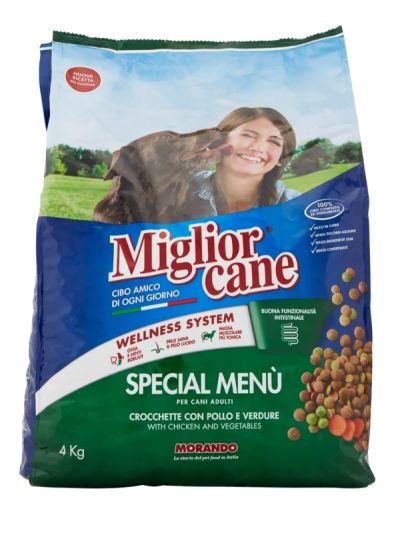 MIGLIOR CANE Wellness System Croquettes Poulet Et Légumes 4Kg