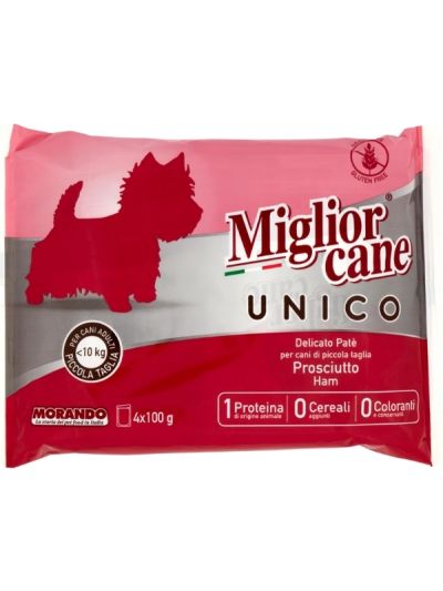 MIGLIOR CANE Unico Pâté Délicat Jambon 4X100G