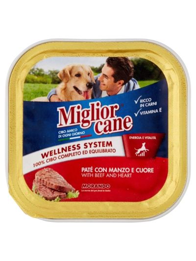 MIGLIOR CANE Wellness System Paté Bœuf Et Cœur 150G