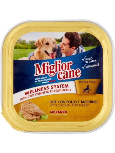MIGLIOR CANE Wellness System Paté Poulet Et Dinde 150G