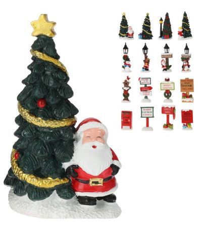 Accessorio Per Villaggio Di Natale In Resina 8Cm  - Assortito