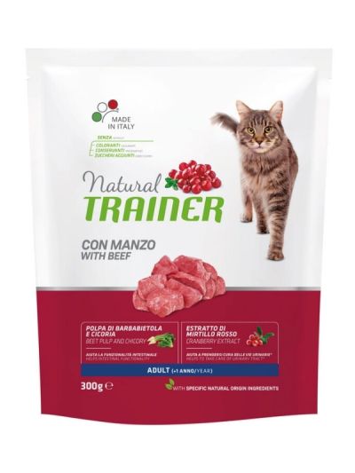 NATURAL TRAINER Gatto Adult (+1 Anno) Manzo 300G